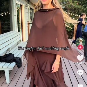 Brown sheer cape from Etsy